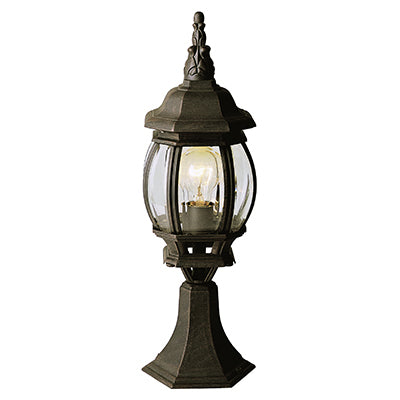 Trans Globe Lighting 4070 BK 20.5" Outdoor Black Tuscan Postmount Lantern(Shown in BC Finish)