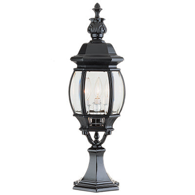 Trans Globe Lighting 4071 BK 23" Outdoor Black Tuscan Postmount Lantern