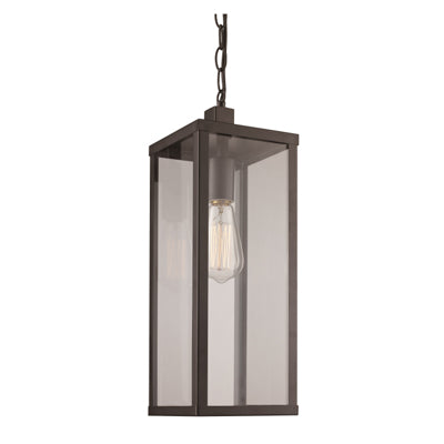 Trans Globe Lighting 40757 BK 19.5" Outdoor Black Industrial  Hanging Lantern