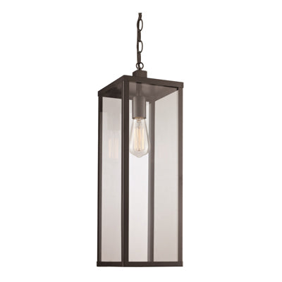 Trans Globe Lighting 40758 BK 20.25" Outdoor Black Industrial  Hanging Lantern