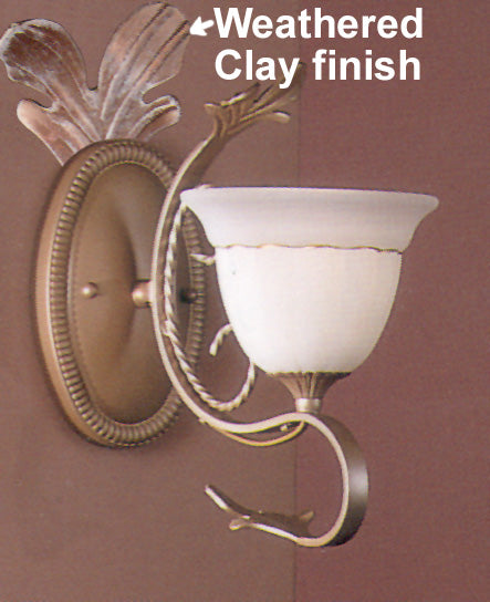 Classic Lighting 4110 WC Treviso Wrought Iron Wall Sconce in Weathered Clay (Imported from Italy)