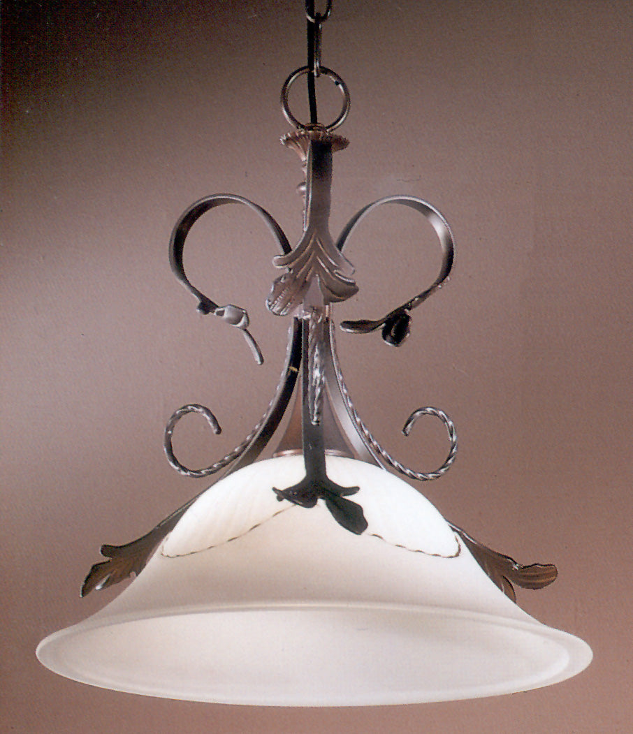 Classic Lighting 4111 BZ Treviso Wrought Iron Pendant in Bronze (Imported from Italy)