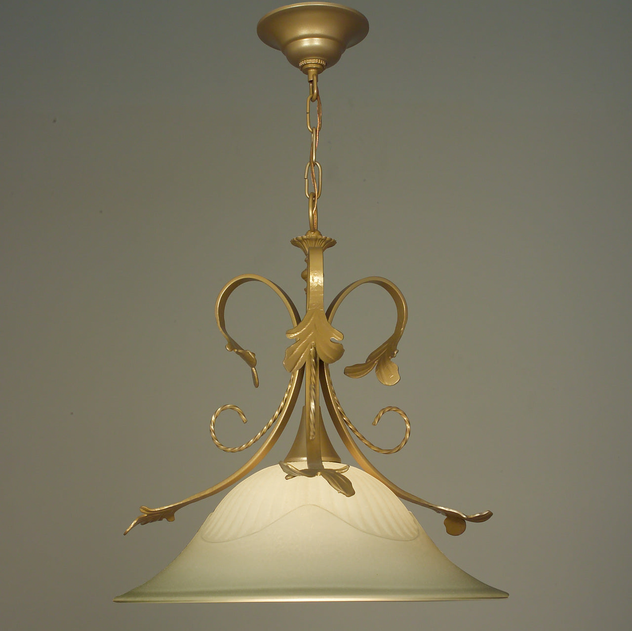 Classic Lighting 4111 PG Treviso Wrought Iron Pendant in Pearlized Gold (Imported from Italy)