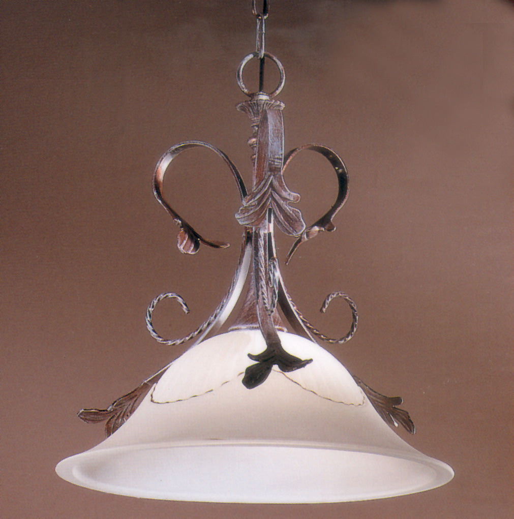 Classic Lighting 4111 WC Treviso Wrought Iron Pendant in Weathered Clay (Imported from Italy)
