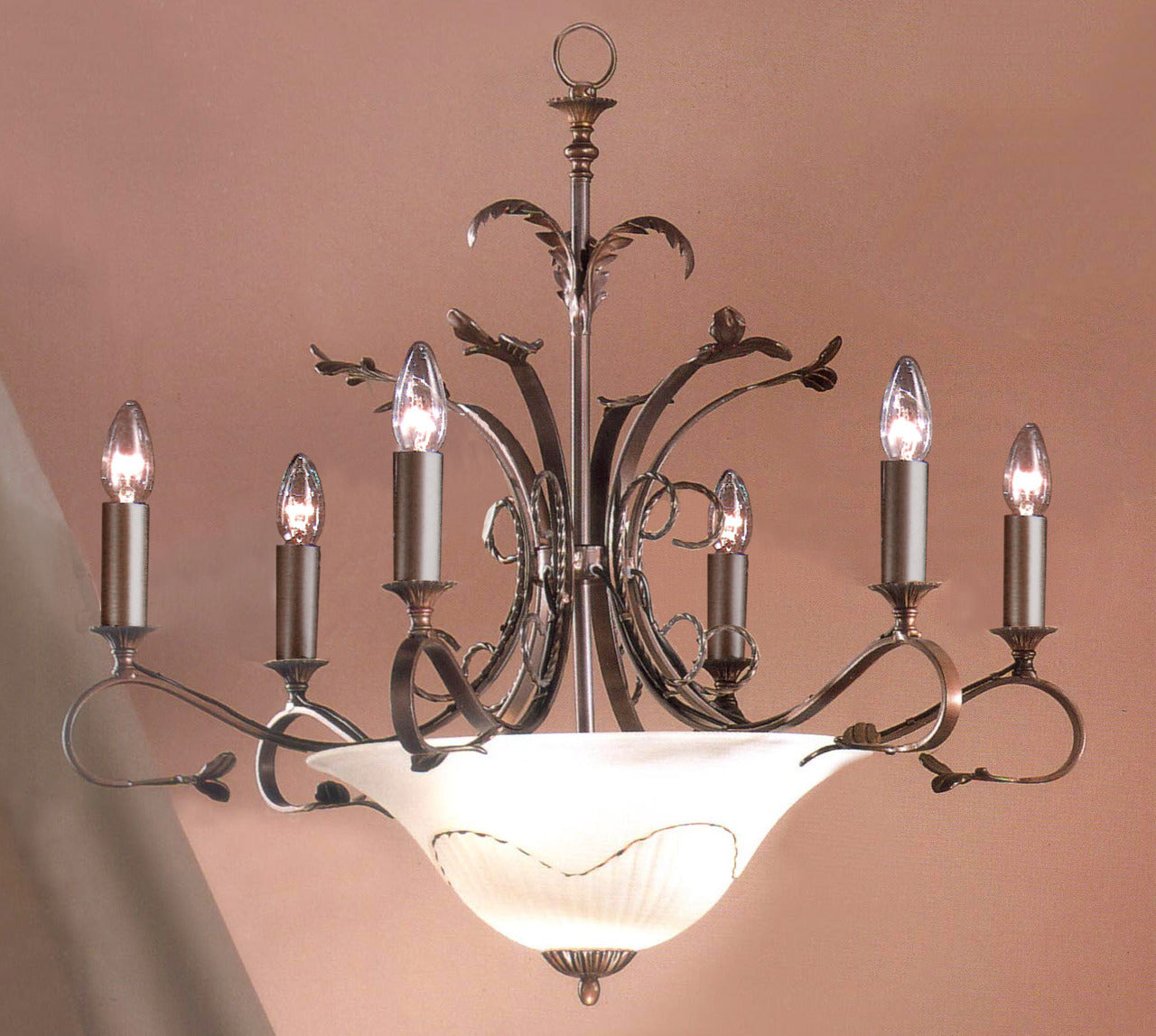 Classic Lighting 4118 BZ Treviso Wrought Iron Chandelier in Bronze (Imported from Italy)