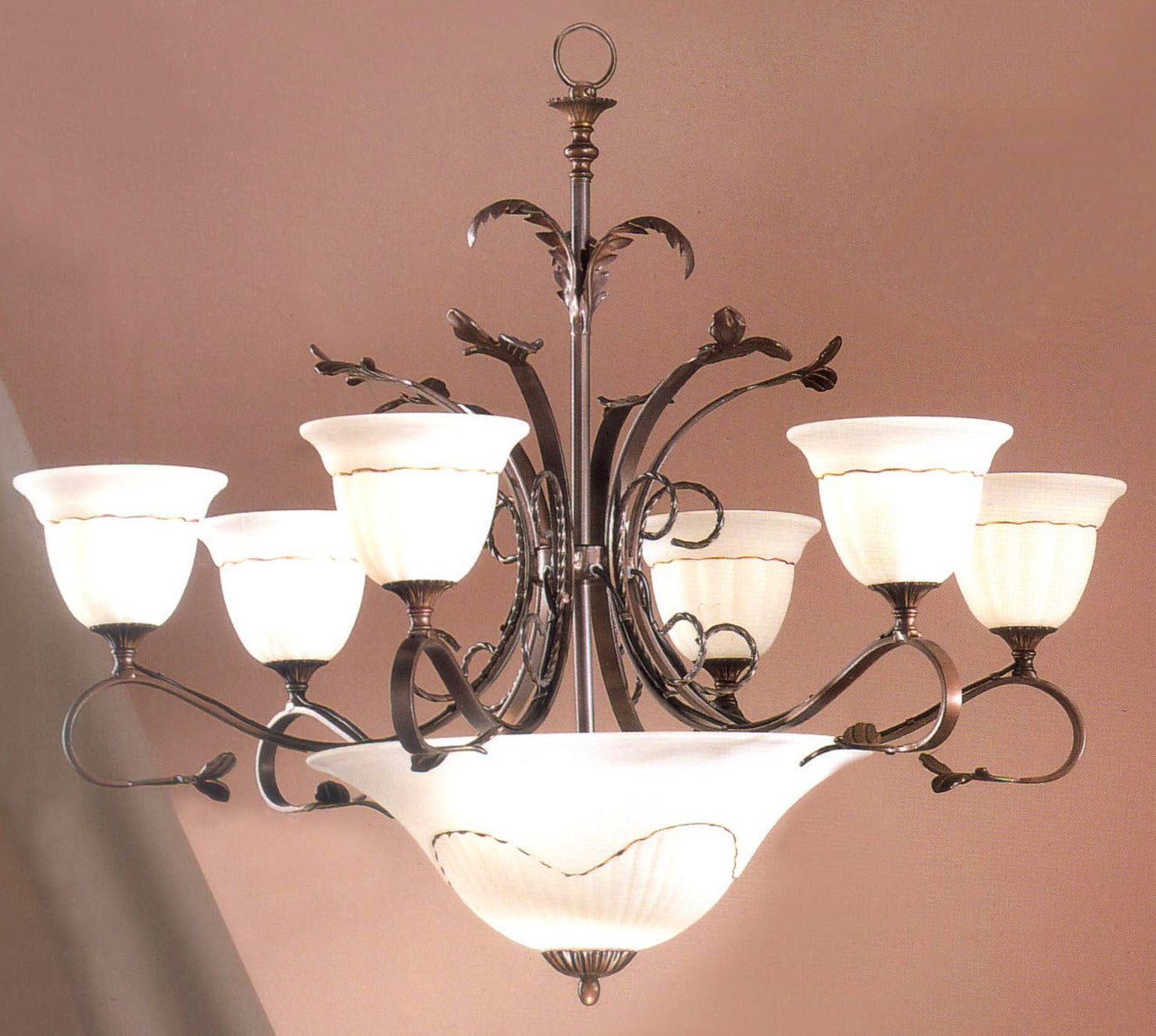 Classic Lighting 4119 BZ Treviso Wrought Iron Chandelier in Bronze (Imported from Italy)