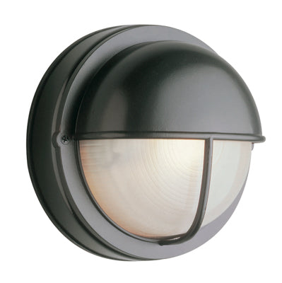 Trans Globe Lighting 4120 WH 8" Outdoor White Traditional Bulkhead(Shown in Black Finish)