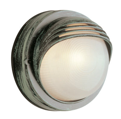 Trans Globe Lighting 4122 WH 8" Outdoor White Traditional Bulkhead(Shown in VG Finish)