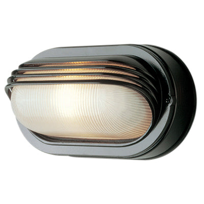 Trans Globe Lighting 4123 WH 8.5" Outdoor White Traditional Bulkhead(Shown in Black Finish)
