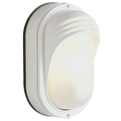 Trans Globe Lighting 4124 WH 8.5" Outdoor White Traditional Bulkhead