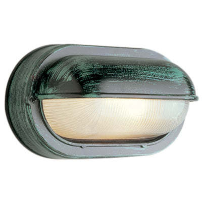 Trans Globe Lighting 4125 WH 8.5" Outdoor White Traditional Bulkhead(Shown in VG Finish)