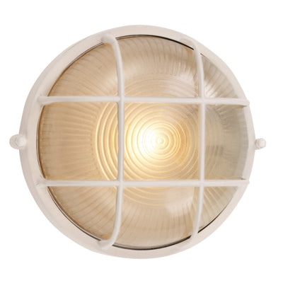 Trans Globe Lighting 41505 WH 8" Outdoor White Nautical Bulkhead