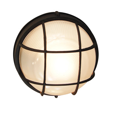 Trans Globe Lighting 41515 BK 10" Outdoor Black Nautical Bulkhead