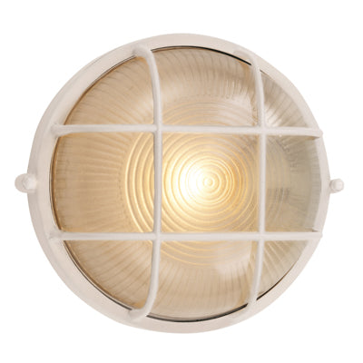 Trans Globe Lighting 41515 WH 10" Outdoor White Nautical Bulkhead