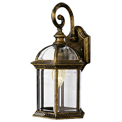 Trans Globe Lighting 4181 BG 15.75" Outdoor Black Gold Traditional Wall Lantern