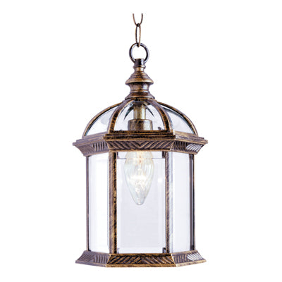 Trans Globe Lighting 4183 BG 17.5" Outdoor Black Gold Traditional Hanging Lantern