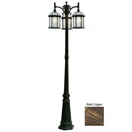 Trans Globe Lighting 4189 BC 79" Outdoor Black Copper Traditional Pole Light