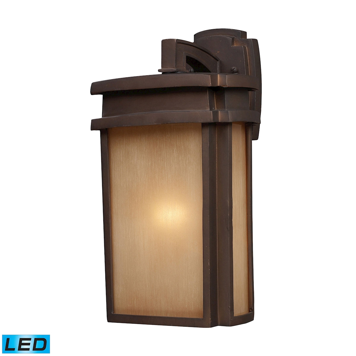 ELK Lighting 42141/1-LED Sedona 1-Light Outdoor Wall Lamp in Clay Bronze - Includes LED Bulb