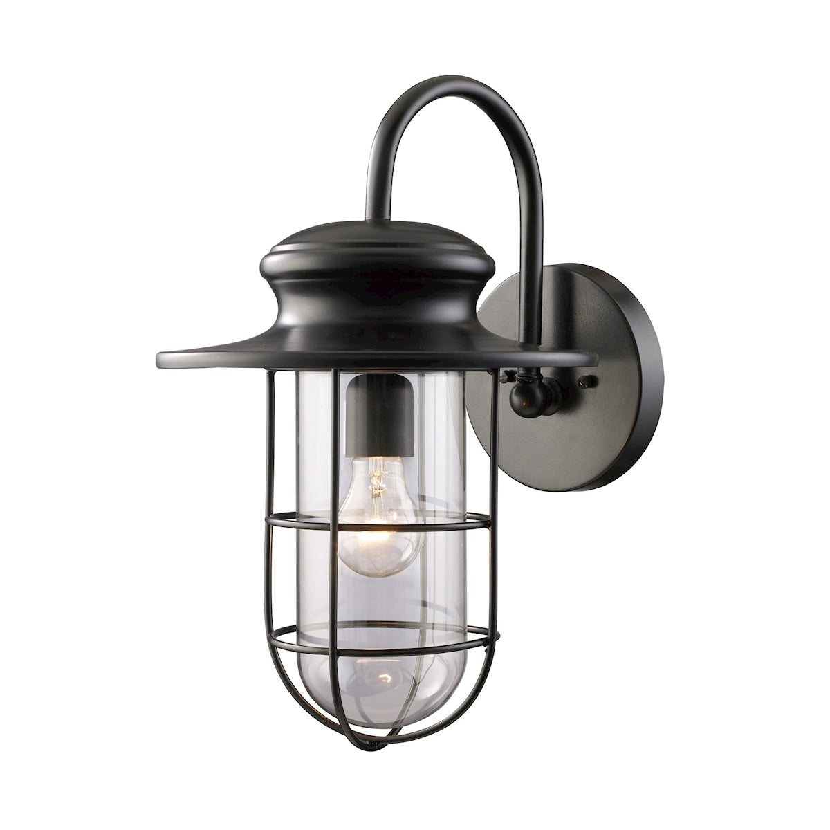ELK Lighting 42285/1 Portside 1-Light Outdoor Wall Lamp in Matte Black