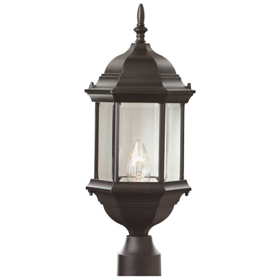 Trans Globe Lighting 4352 BG 23" Outdoor Black Gold Colonial Postmount Lantern(Shown in BK)