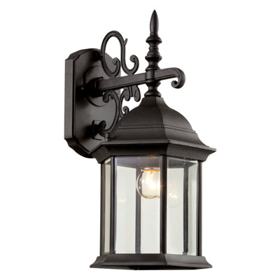 Trans Globe Lighting 4353 WH Josephine 14.5" Outdoor White Colonial  Wall Lantern with Clear Beveled Glass