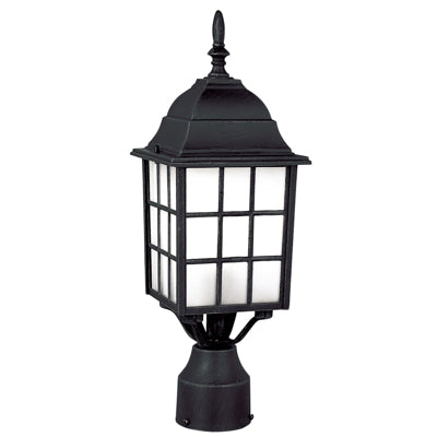 Trans Globe Lighting 4421 BC 18.5" Outdoor Black Copper Mission/Craftsman Postmount Lantern(Shown in Black Finish)