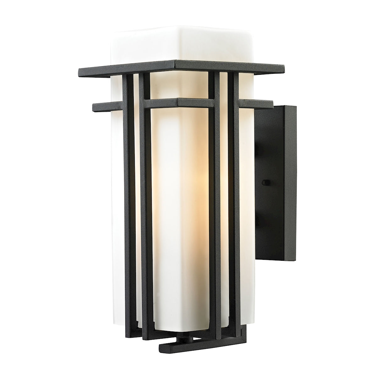 ELK Lighting 45086/1 Croftwell 1-Light Outdoor Wall Lamp in Textured Matte Black