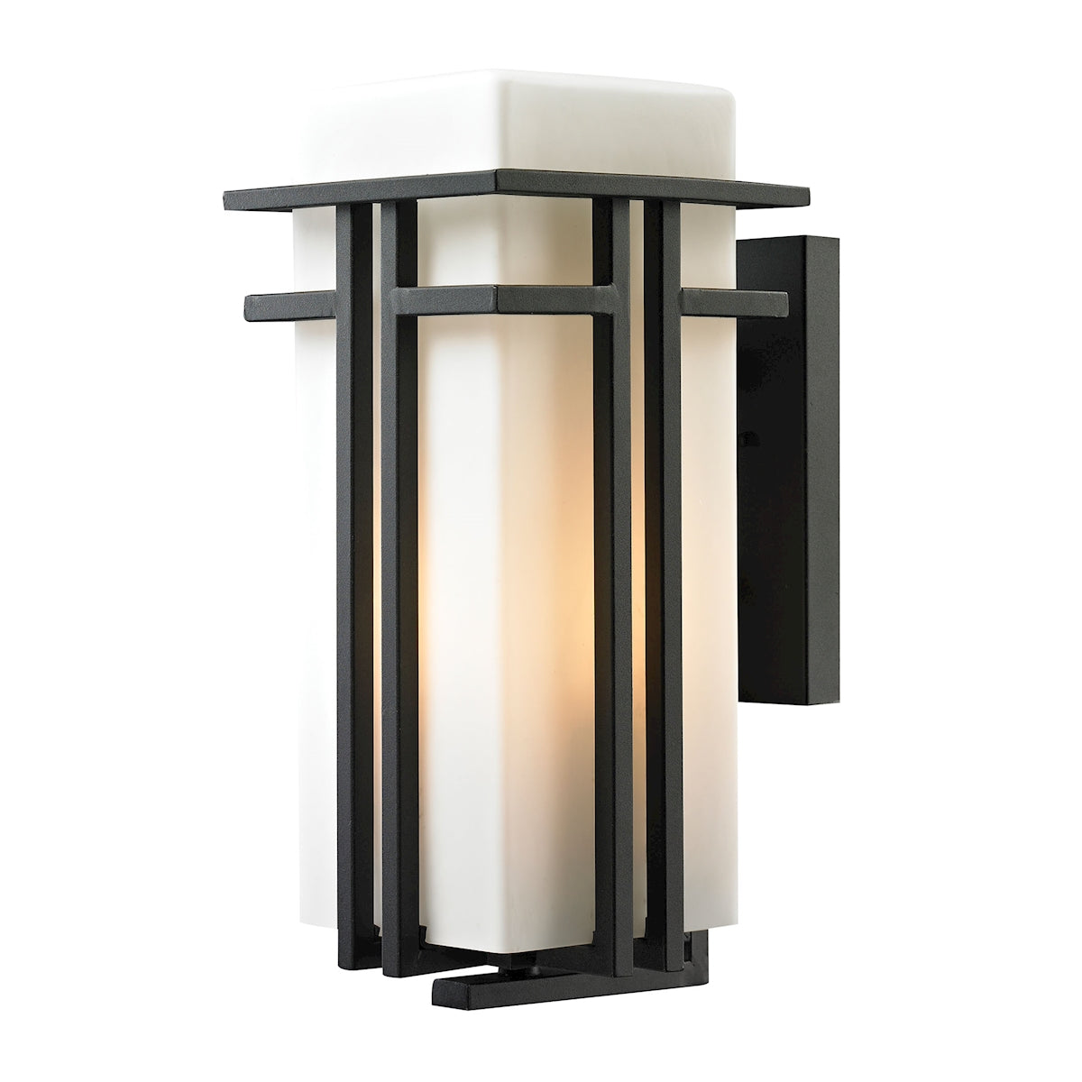 ELK Lighting 45087/1 Croftwell 1-Light Outdoor Wall Lamp in Textured Matte Black
