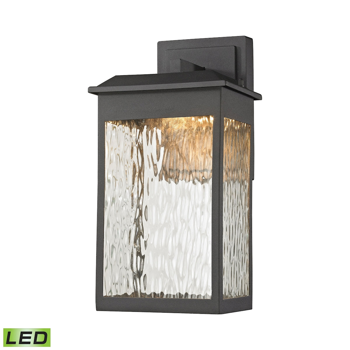 ELK Lighting 45200/LED Newcastle 1-Light Outdoor Wall Lamp in Textured Matte Black - Integrated LED