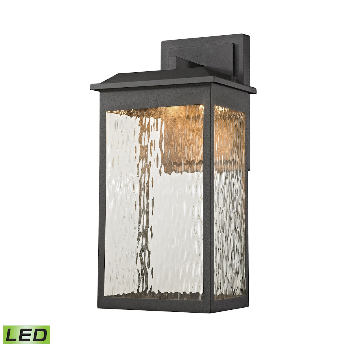 ELK Lighting 45201/LED Newcastle 1-Light Outdoor Wall Lamp in Textured Matte Black - Integrated LED