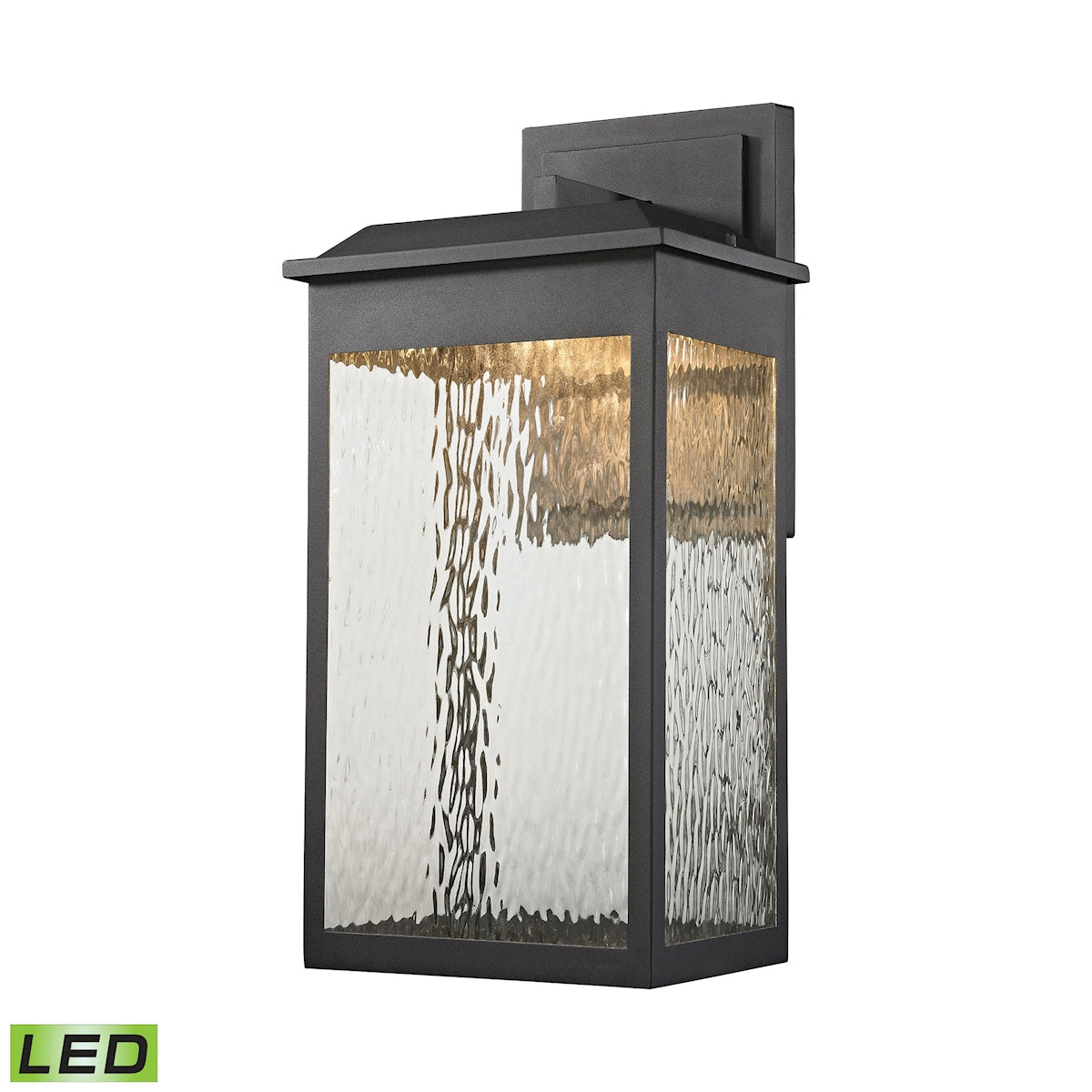 ELK Lighting 45202/LED Newcastle 1-Light Outdoor Wall Lamp in Textured Matte Black - Integrated LED