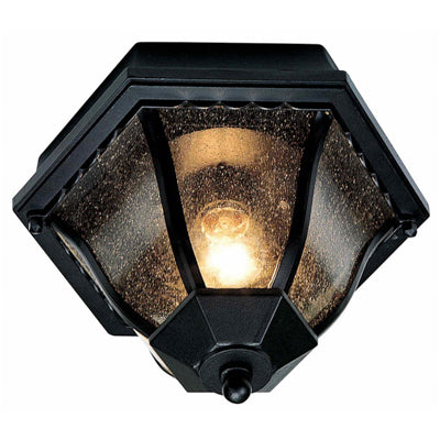Trans Globe Lighting 4558 RT 8.75" Outdoor Rust  Traditional Flushmount Lantern(Shown in BK)