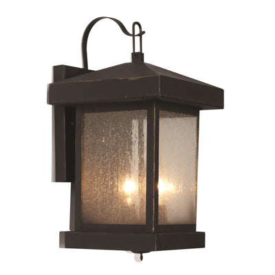 Trans Globe Lighting 45641 WB 14" Outdoor Weathered Bronze Traditional Wall Lantern