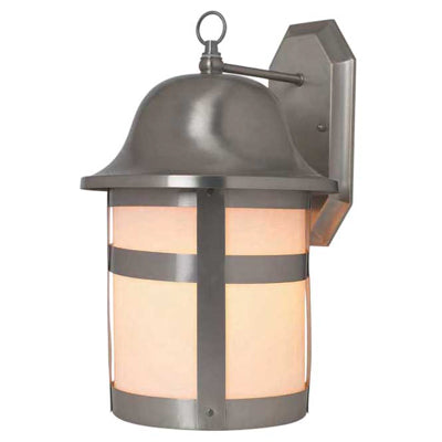 Trans Globe Lighting 4581 BN 16" Outdoor Brushed Nickel Transitional  Wall Lantern