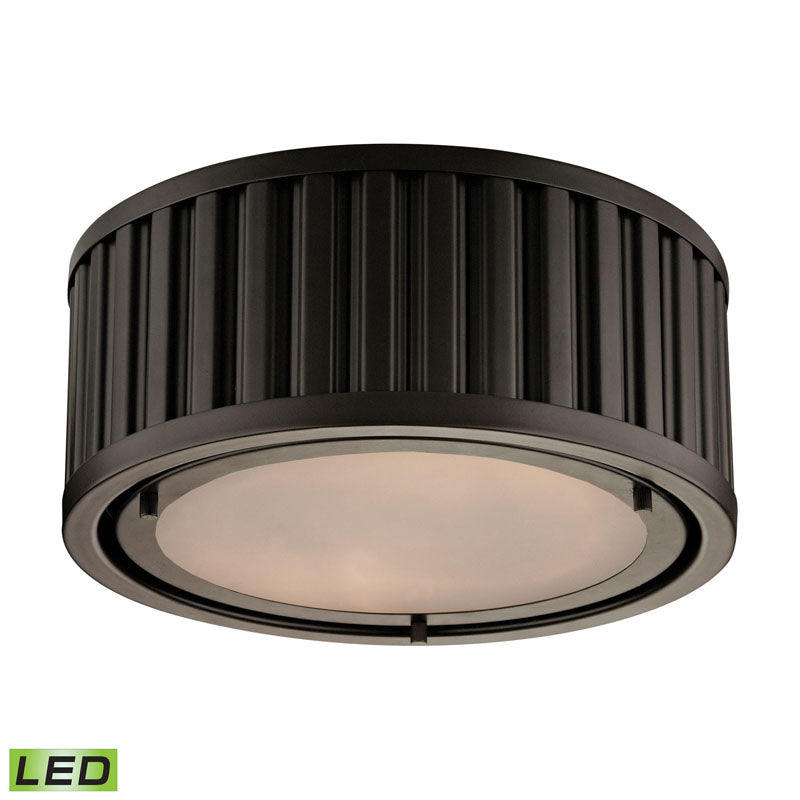 ELK Lighting 46130-2-LED Linden 2 Light Flushmount in Oil-Rubbed Bronze (LED)