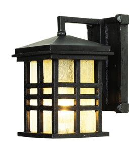 Trans Globe Lighting 4635 BK 10" Outdoor Black Mission/Craftsman Wall Lantern