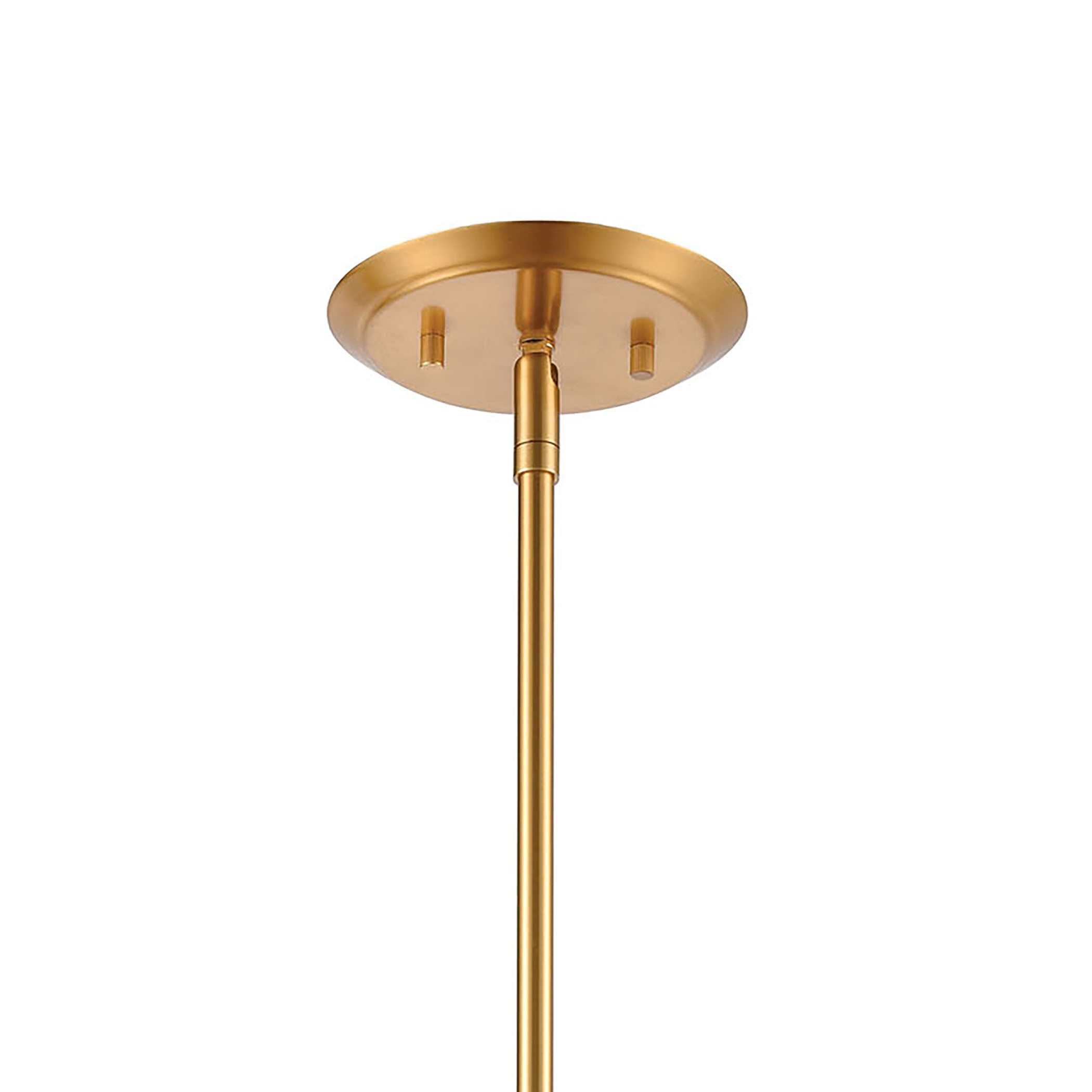 ELK Lighting 46555/1 Manhattan Boutique 1-Light Mini Pendant in Brushed Brass with Clear