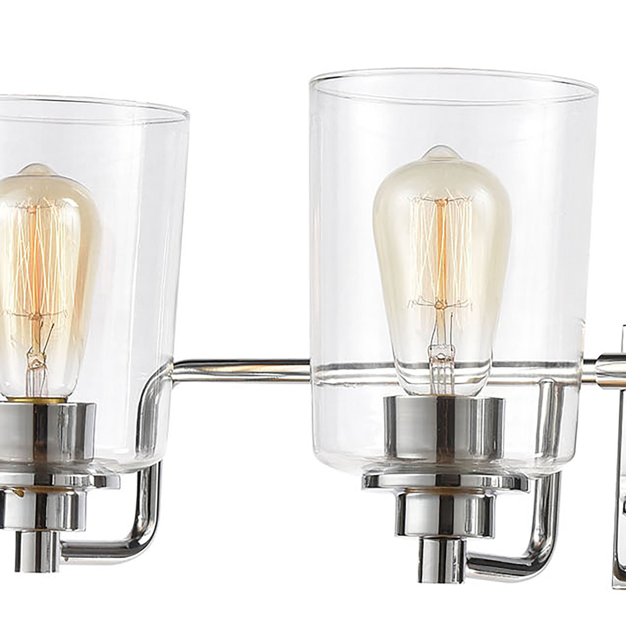 ELK Lighting 46623/4 Robins 4-Light Vanity Light in Polished Chrome with Clear Glass