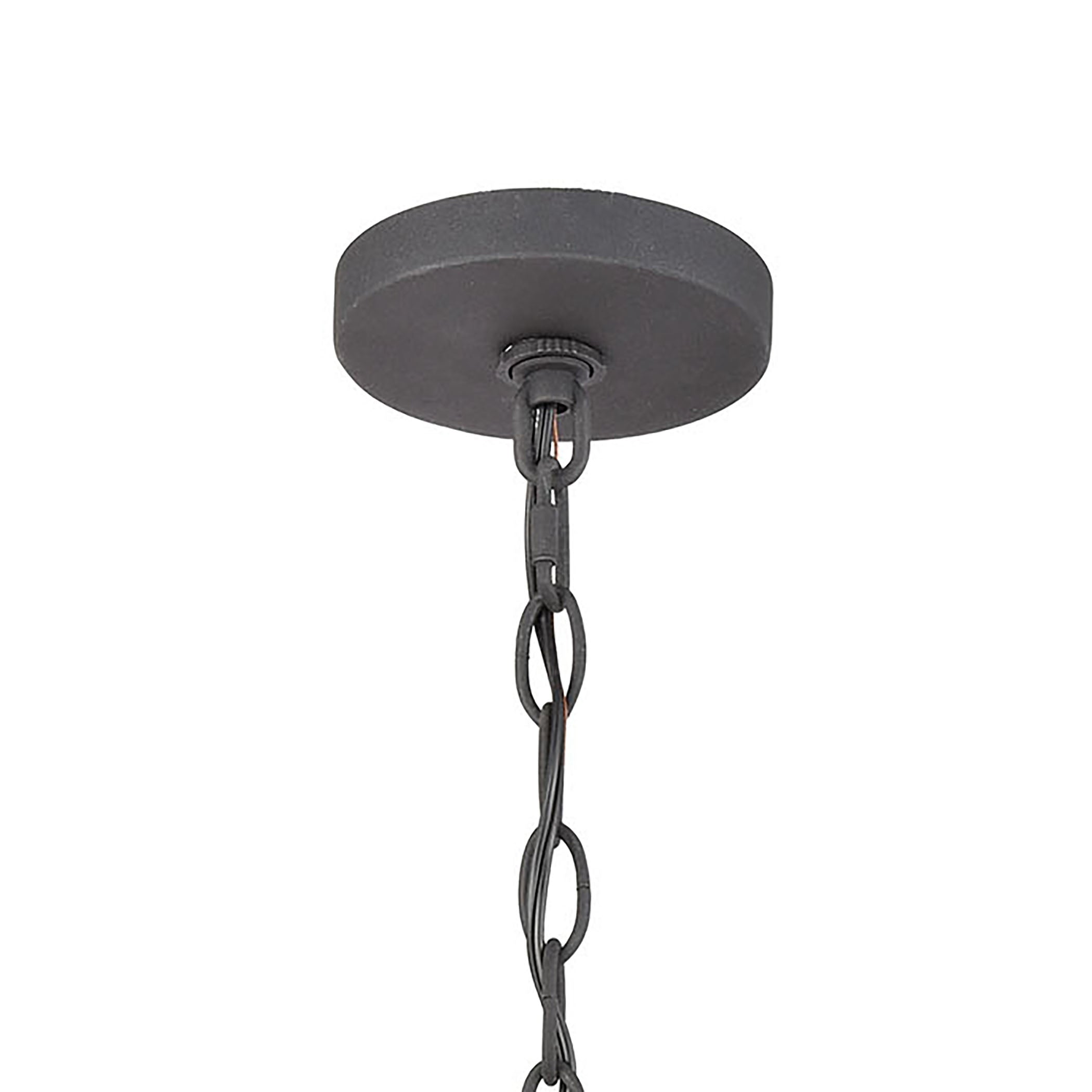 ELK Lighting 46733/1 Davenport 1-Light Hanging in Charcoal with Seedy Glass
