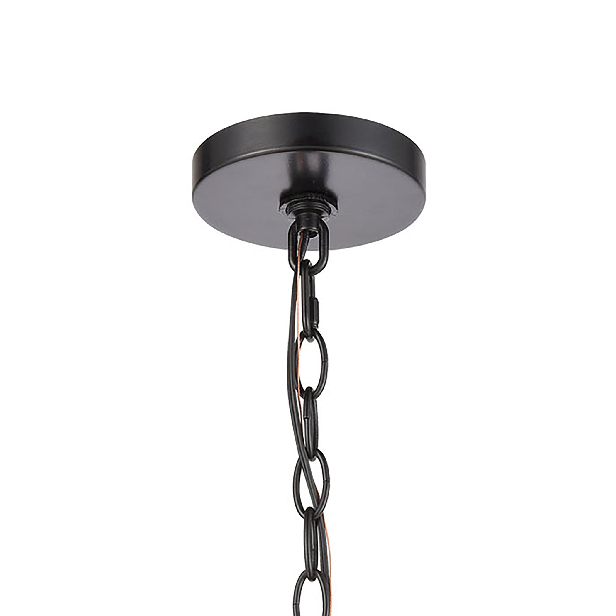 ELK Lighting 46753/1 Carriage Light 1-Light Hanging in Matte Black with Seedy Glass