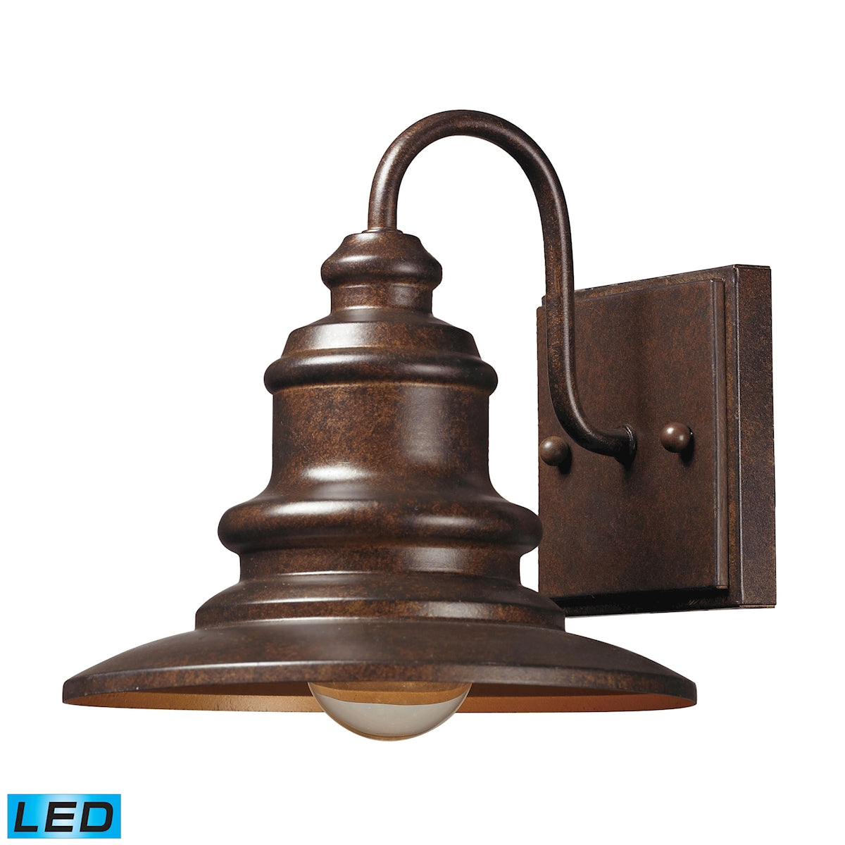 ELK Lighting 47010/1-LED Marina 1-Light Outdoor Wall Lamp in Hazelnut Bronze - Includes LED Bulb