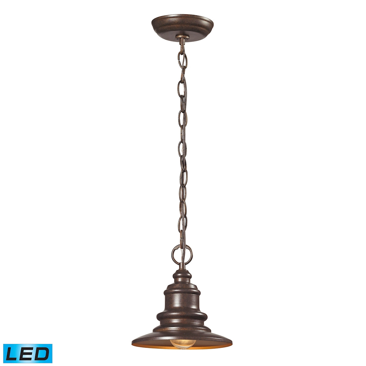 ELK Lighting 47011/1-LED Marina 1-Light Outdoor Pendant in Hazelnut Bronze - Includes LED Bulb