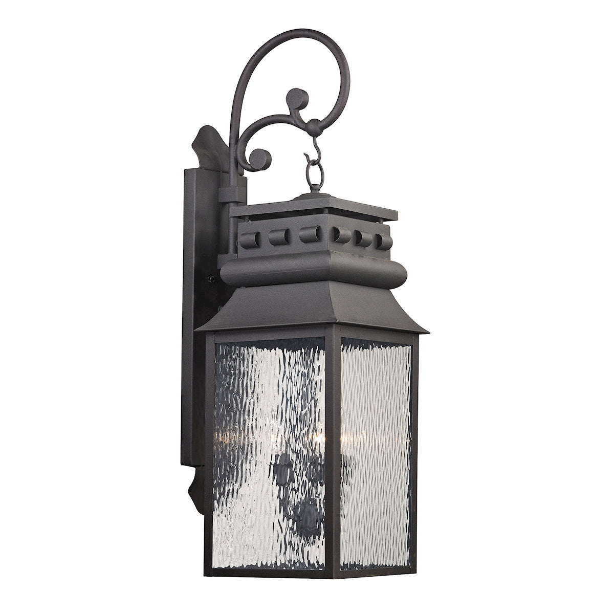 ELK Lighting 47064/3 Forged Lancaster 3-Light Outdoor Wall Lamp in Charcoal