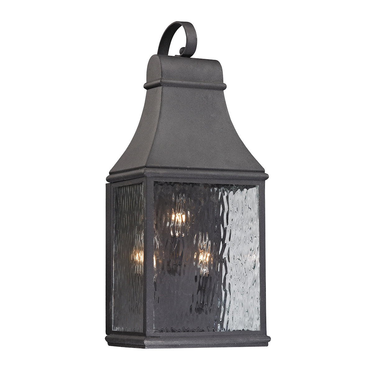 ELK Lighting 47072/3 Forged Jefferson 3-Light Outdoor Wall Lamp in Charcoal