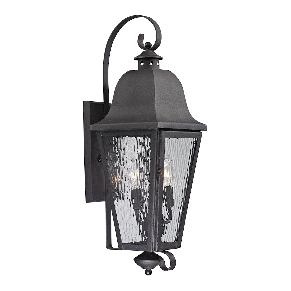 ELK Lighting 47102/3 Forged Brookridge 3-Light Outdoor Wall Lamp in Charcoal