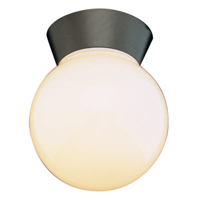 Trans Globe Lighting 4850 BK 7" Outdoor Black Traditional Flushmount Lantern