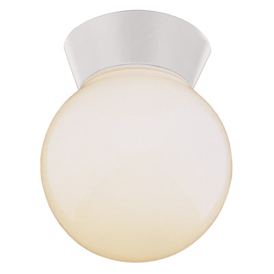 Trans Globe Lighting 4850 WH 7" Outdoor White Traditional Flushmount Lantern
