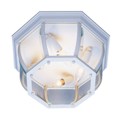 Trans Globe Lighting 4907 WH 6.5" Outdoor White Traditional Flushmount Lantern