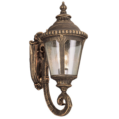 Trans Globe Lighting 5040 BG 19" Outdoor Black Gold Tuscan Wall Lantern
