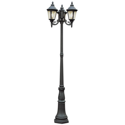 Trans Globe Lighting 5048 BK 84.5" Outdoor Black Tuscan Pole Light